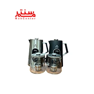 رنگ مشکی و استیل چای ساز زاک مدل zalk-vers کنار هم