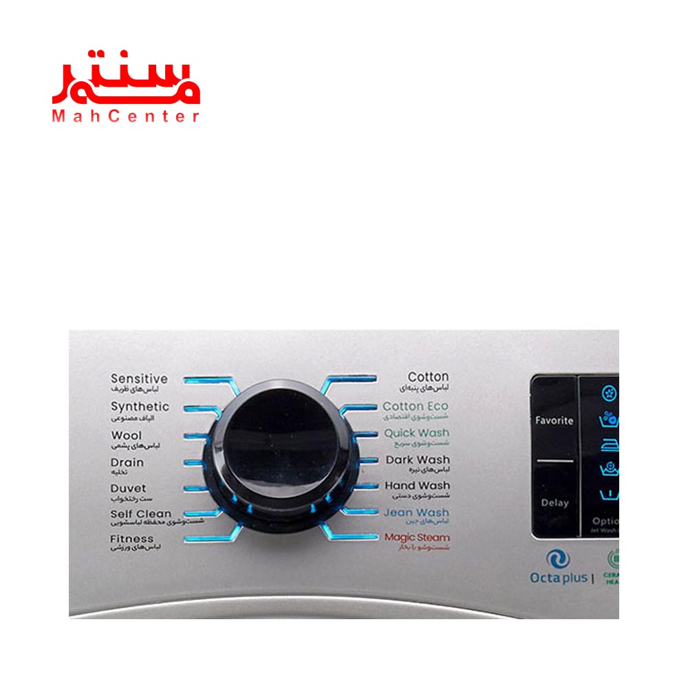 پنل ماشین لباسشویی هوشمند اسنوا سری اکتا پلاس 9 کیلویی مدل swme92 استیل