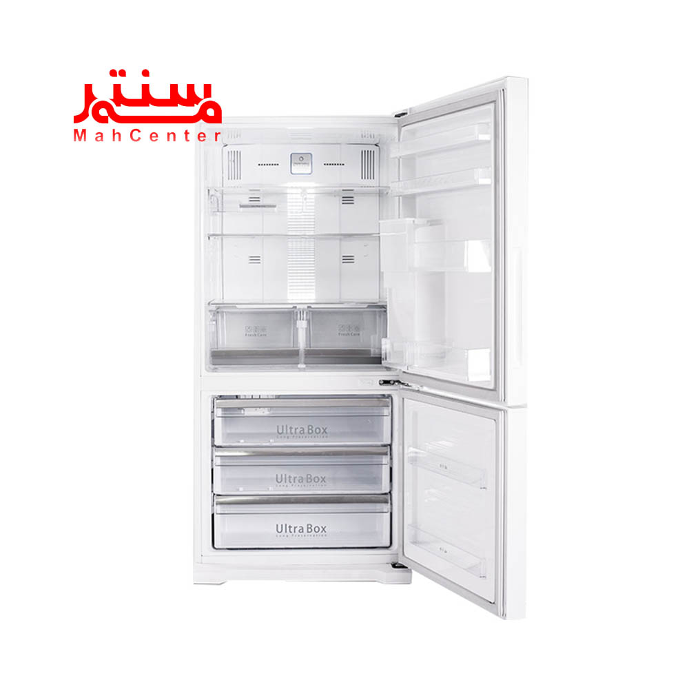 فضای داخلی یخچال فریزر پایین دوو مدل BMi31 سفید