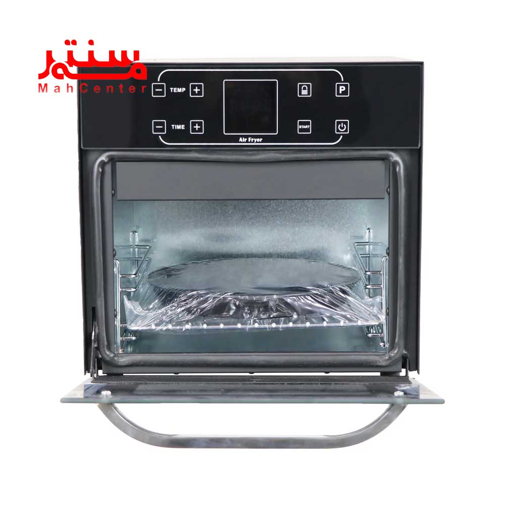 نمای روبه رویی با درب باز هواپز سرخ کن بدون روغن آستیاک مدل at110