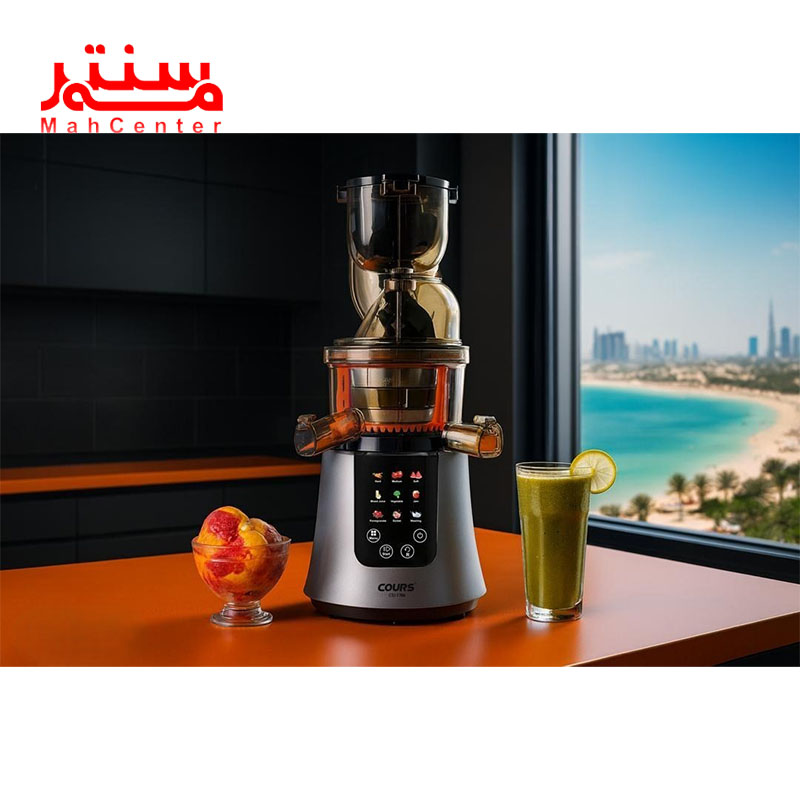 آبمیوه گیری کورس مدل csj1786 و نوشیدنی آماده شده