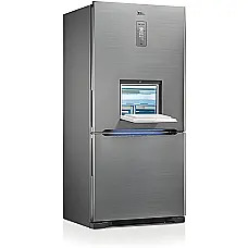 یخچال فریزر پایین هوم بار هیمالیا مدل امگا پلاس HRFN605hb - استیل - دوم