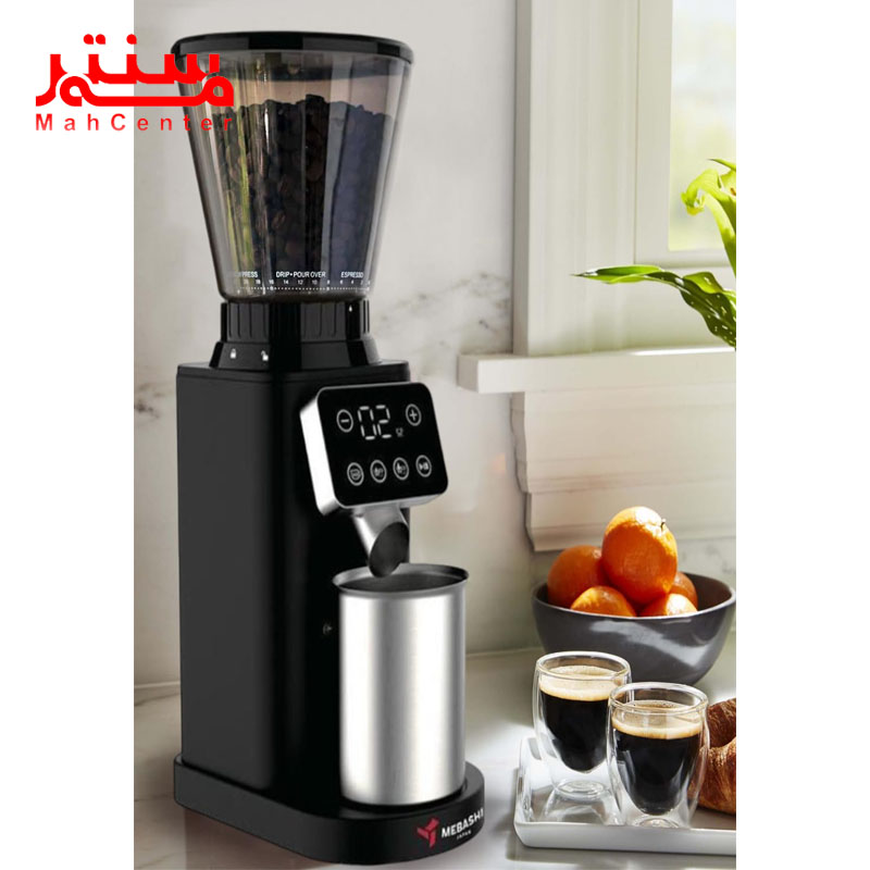 نمای سمت چپ آسیاب قهوه مباشی مدل mecg2298