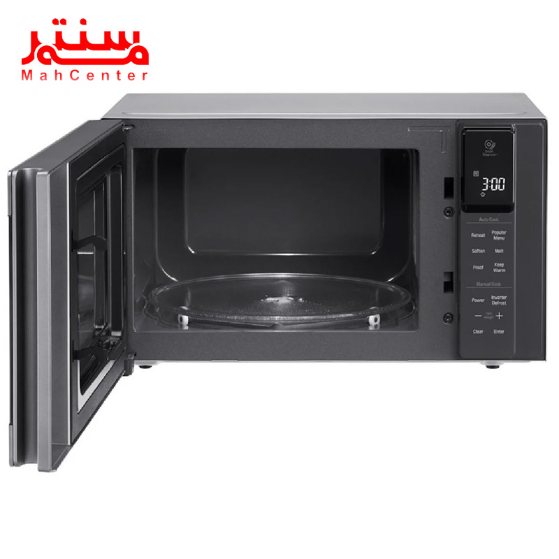 مایکروویو ال جی مدل mh8295 استیل با درب باز