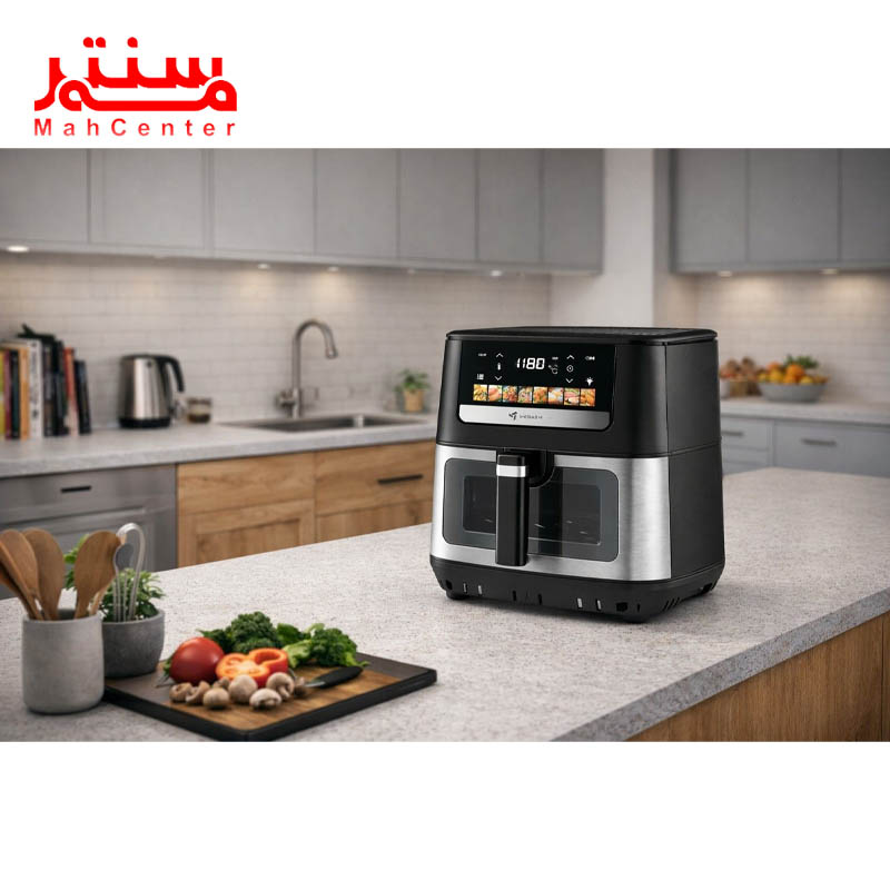 نمای سمت راست سرخ کن مباشی مدل meaf950 در آشپزخانه