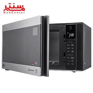 مایکروویو ال جی مدل mh8295 استیل با درب نیمه باز