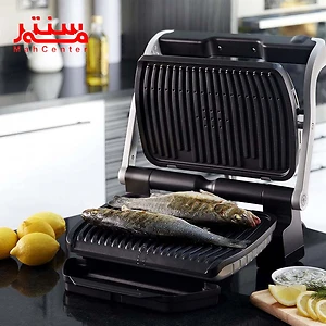 گریل تفال مدل gc715d28 در حال گریل ماهی