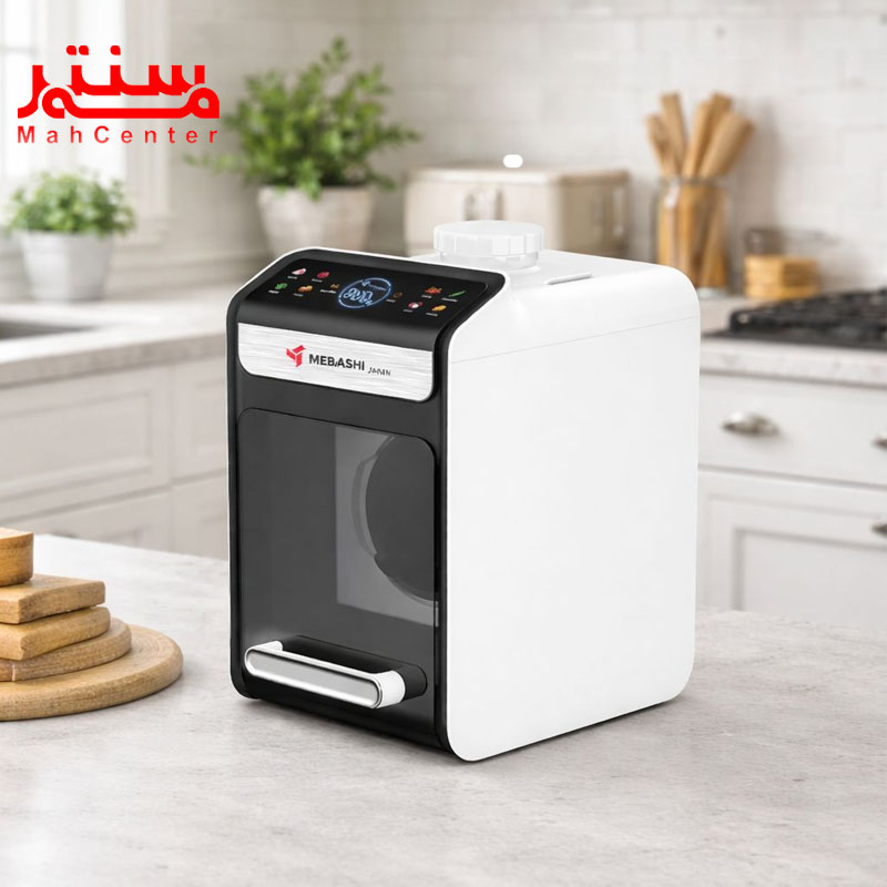 رنده برقی و سالادساز مباشی mesm1002 سفید در آشپزخانه