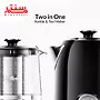 نمای نزدیک چای ساز فلر مدل ts490  مشکی