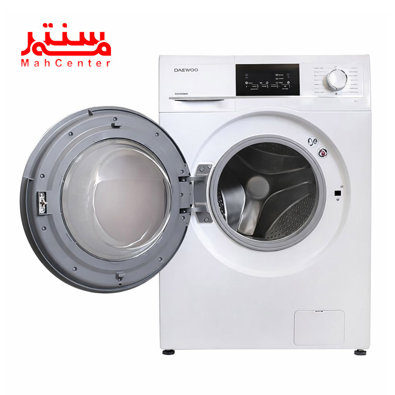 نمای جلویی ماشین لباسشویی 8 کیلویی دوو مدل lm830 سفید
