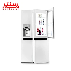 این دستگاه یک یخچال ساید بای ساید است که دارای دو درب است که در کنار هم قرار دارند.