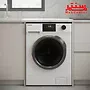 نمای کلی از ماشین لباسشویی 8 کیلویی دوو سری سانسو مدل LM811W در آشپز خانه