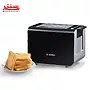 توستر بوش مدل TAT8613 با طراحی لوکس و بدنه مشکی استیل، مناسب آشپزخانه‌های مدرن.