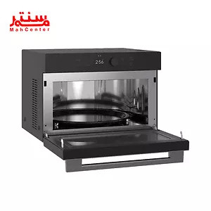 نمای کناری با درب باز مایکروویو ال جی سولاردام مدل ma3885spb