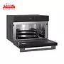 نمای کناری با درب باز مایکروویو ال جی سولاردام مدل ma3885spb
