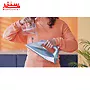 این تصویر یک اتو بخار فیلیپس مدل DST7011/20 را نشان می‌دهد که به رنگ آبی است. این اتو دارای کفی SteamGlide Plus است و توان آن 2600 وات می‌باشد.