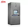 تصویر یخچال فریزر پایین رنگ سیلور مدل امگا پلاس HRFN605hb - استیل
