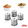 نمای نزدیک تیغه‌های استیل ضدزنگ چرخ گوشت بوش MFW68660 برای برش دقیق و باکیفیت.