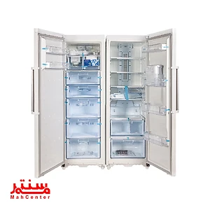 نمای درب باز یخچال فریزر دوقلو دیپوینت مدلD5i W