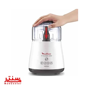 خردکن مولینکس مدل DPA1 با طراحی سفید و شیک، مجهز به موتور 1000 وات برای خرد کردن سریع مواد غذایی.
