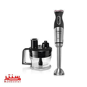 گوشت‌کوب برقی بوش مدل MSM88190 با بدنه استیل ضدزنگ و همزن بالونی، مناسب برای هم زدن خامه و سفیده تخم‌مرغ.