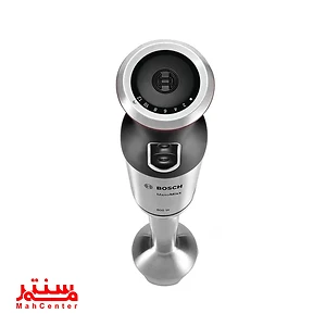 غذاساز حرفه‌ای بوش MSM88190 با کاسه 1.25 لیتری، در حال رنده کردن سبزیجات با دیسک‌های استیل ضدزنگ.