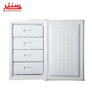 نمای داخلی فریزر ایستکول TM-946-4D با کشوهای فلزی جادار