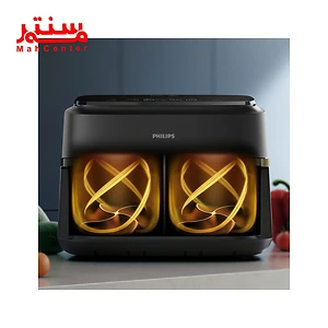 نمای گردش هوا در سرخ کن دوقلو بدون روغن فیلیپس مدل NA150