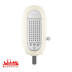 یک دستگاه اسپرسو ساز کلاسیک کرم رنگ با نام تجاری مه سنتر