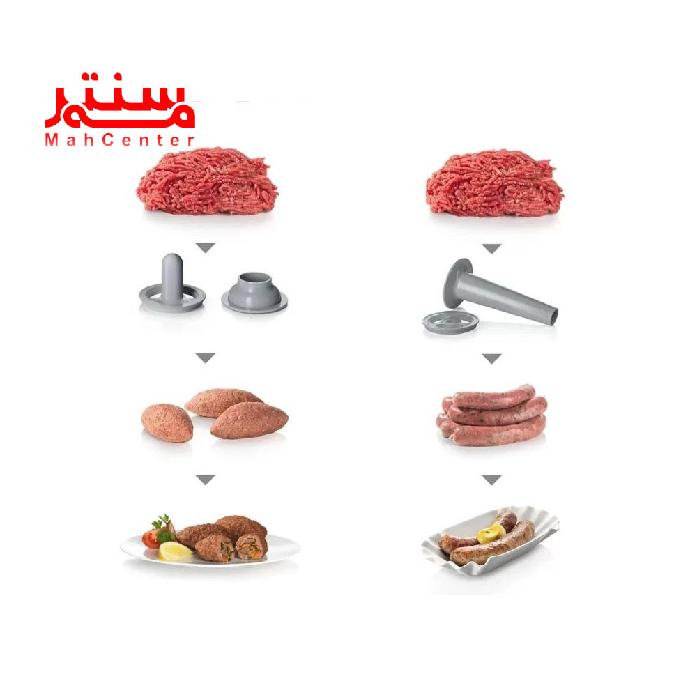 مواد غذایی تهیه شده با چرخ گوشت بوش مدل mfw45000